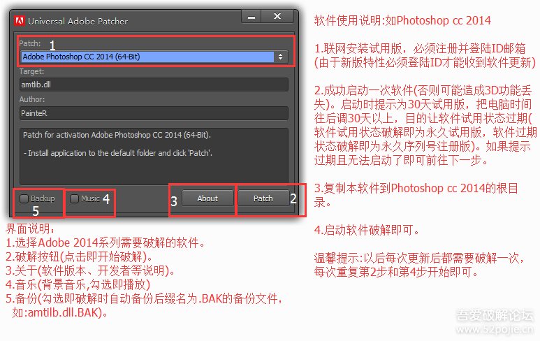 Photoshop cc 2014永久破解完美更新心得,Ado