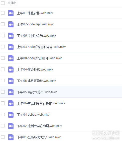 【分享】 nodejs视频教程(带源码) - 『动画精品